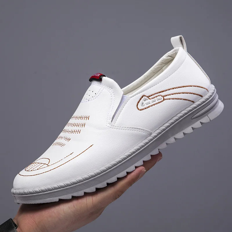 Fashion Men Loafers Lightweight Men's Driving Shoes Brand Anti-Slip Comfortable Flat Shoes Designer Rubber Sole Breathable Shoes