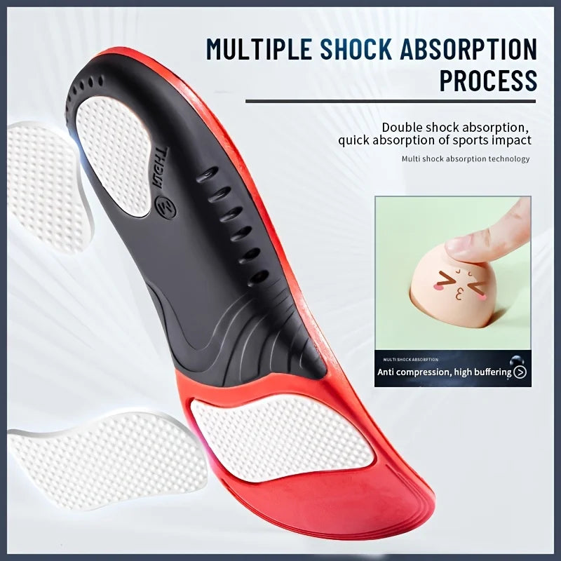 Premium Orthopedic Insoles for Feet PU Gel Shock Absorption Breathable Health Sole Pad Sport Arch Support Feet Pain Care Insole