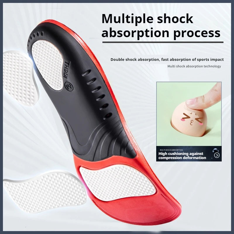 1Pair Flat foot Orthopedic insoles men womenarch support sports insoles Silicone shock absorbing sole Plantar Fasciitis Insoles