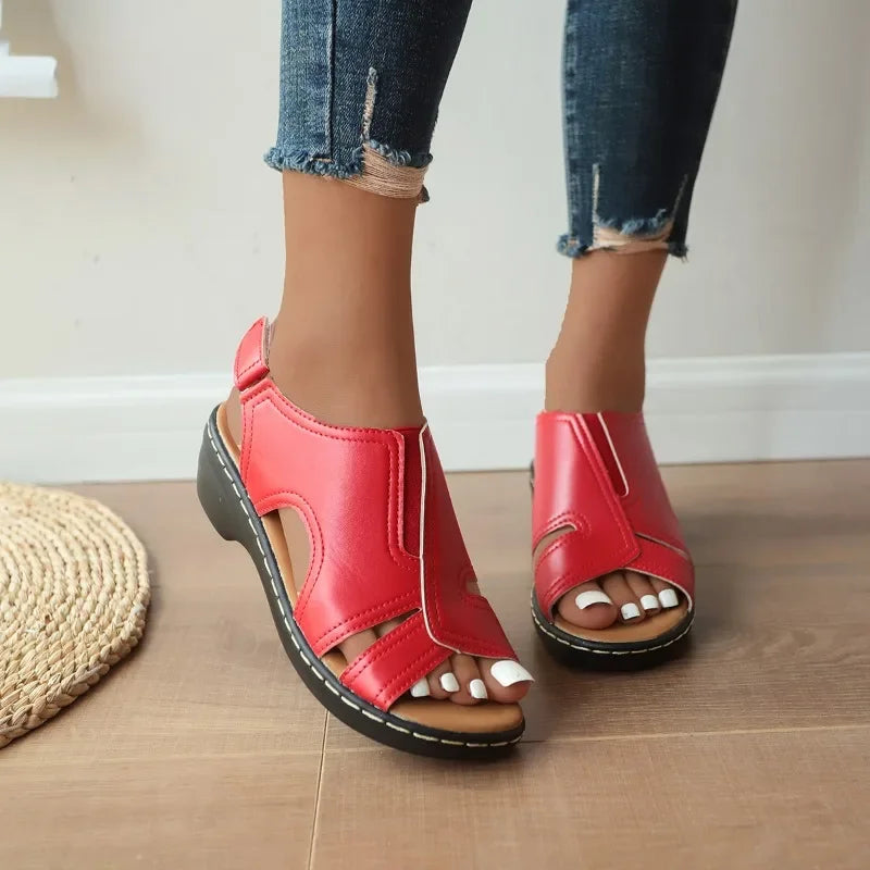 Summer Women Wedge Shoes Orthopedic Sandals Comfort Ladies Shoes Sandalias De Mujer Plus Size Lightweight Beach Sandals