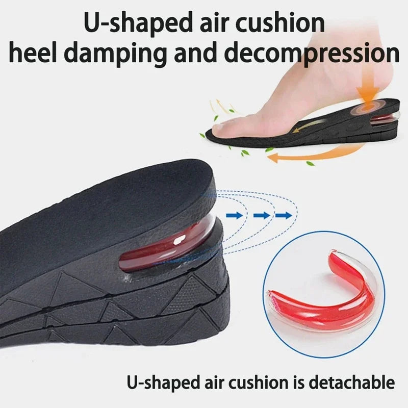 Height Increase Insole Air Cushion Elevator Shoe Insole Lifts Kits Inserts 3-9cm Variable Height Shoe InsolesAir Shock Absorbing