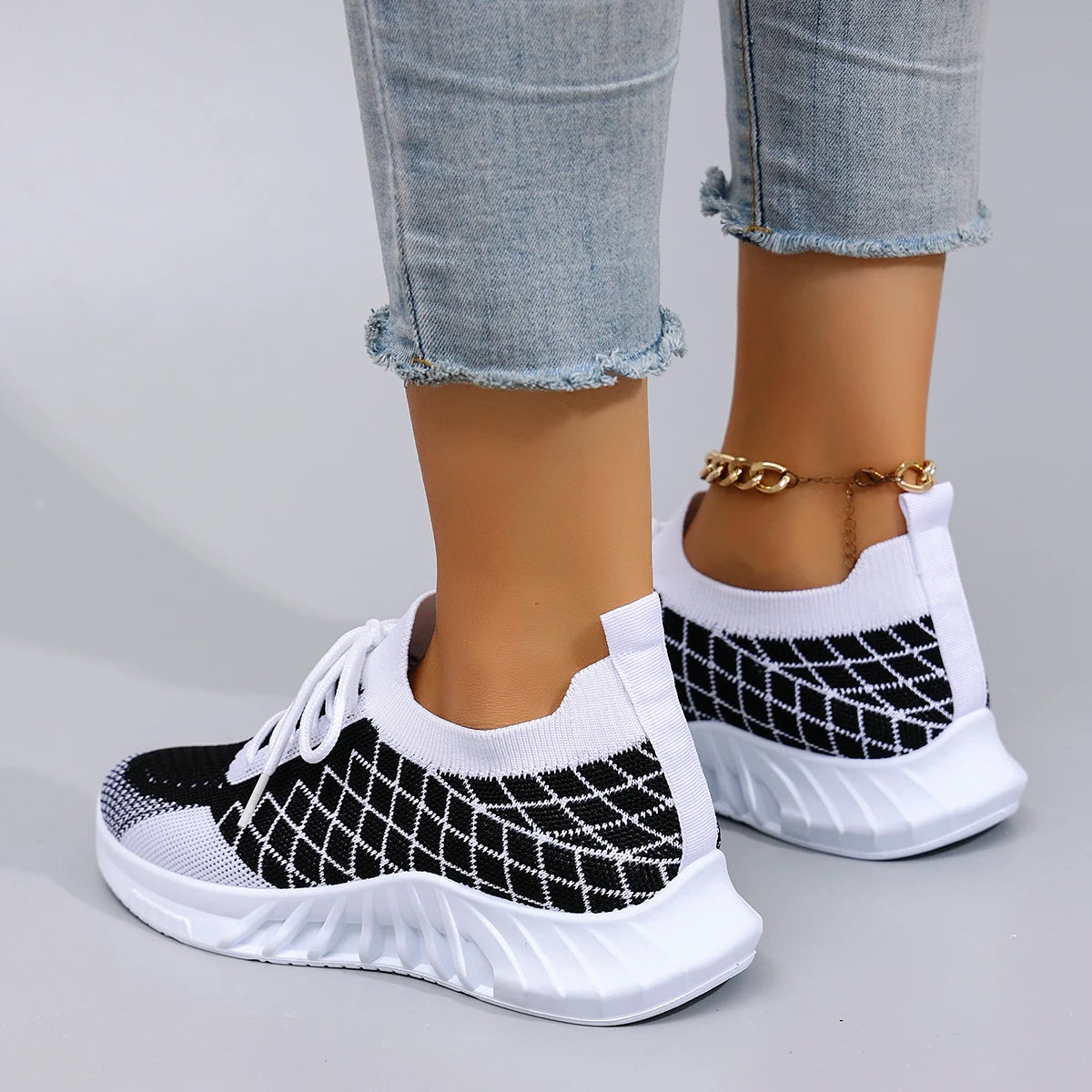 summer breathable mesh flat shoes