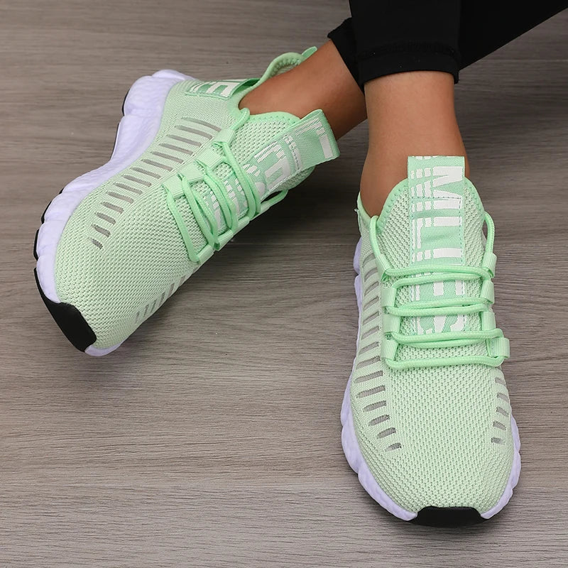 Women's Platform Sports Shoes with Fashionable Trendy Design Breathable Comfortable Shoes Outdoor Hiking Walking Casual Shoes