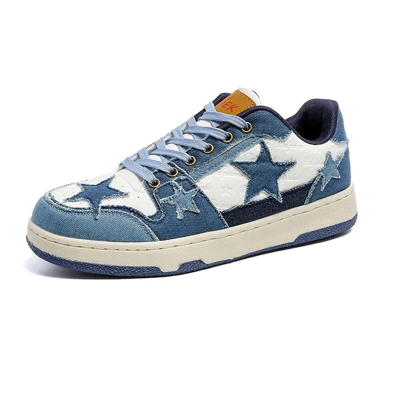 2025 New men's vulcanized casual shoes Lace outdoor men's sneakers Comfortable shoes Breathable modern men's skateboarding shoes