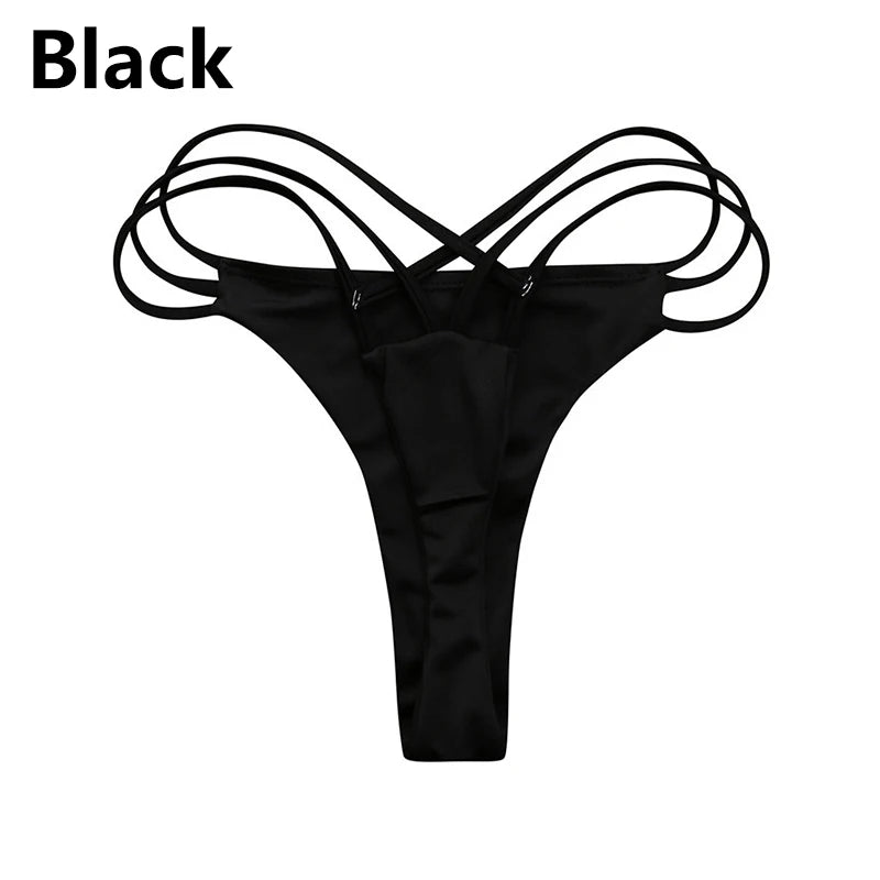New Swimwear Women Swim Sexy Bikini Thong Swimwear Trunks V Swimsuit Swimwears Tankinis Set