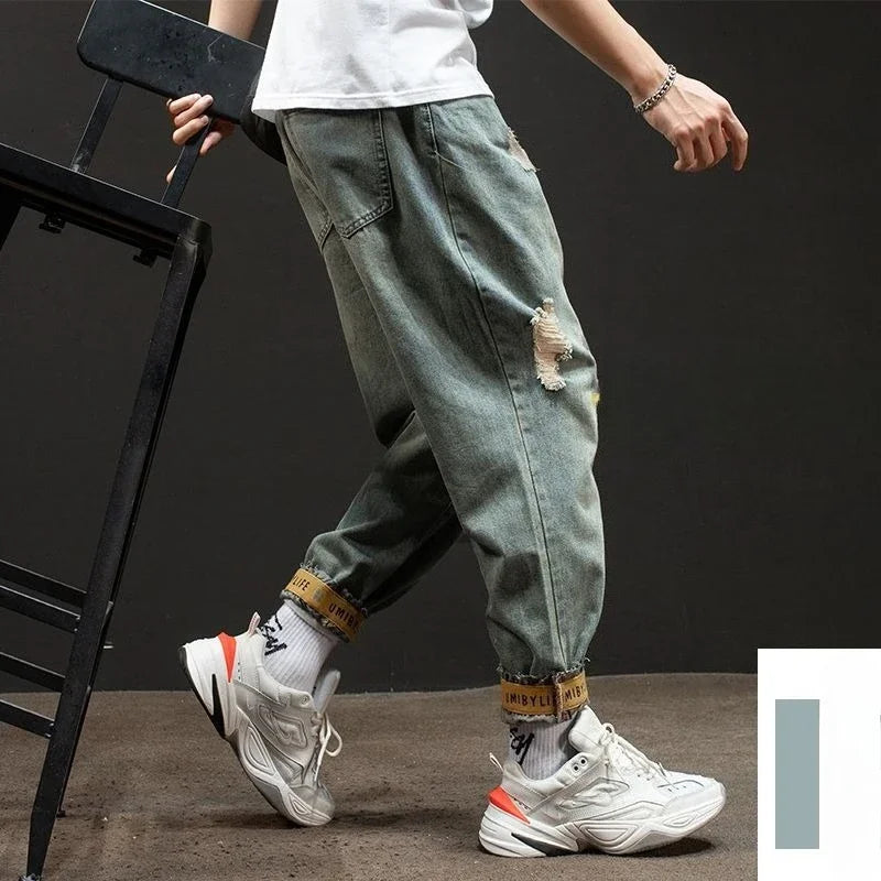 With Pockets Jeans for Men 90s Streetwear Trousers Harajuku Luxury Aesthetic 2025 Korean Autumn Washed Cheap Xs Man Cowboy Pants