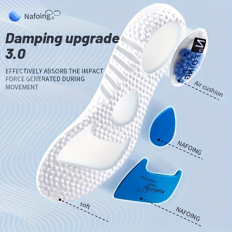 1 Pair EVA Insoles for Shoes Sole Shock Absorption Deodorant Breathable Cushion Running Insoles for Feet Man Women