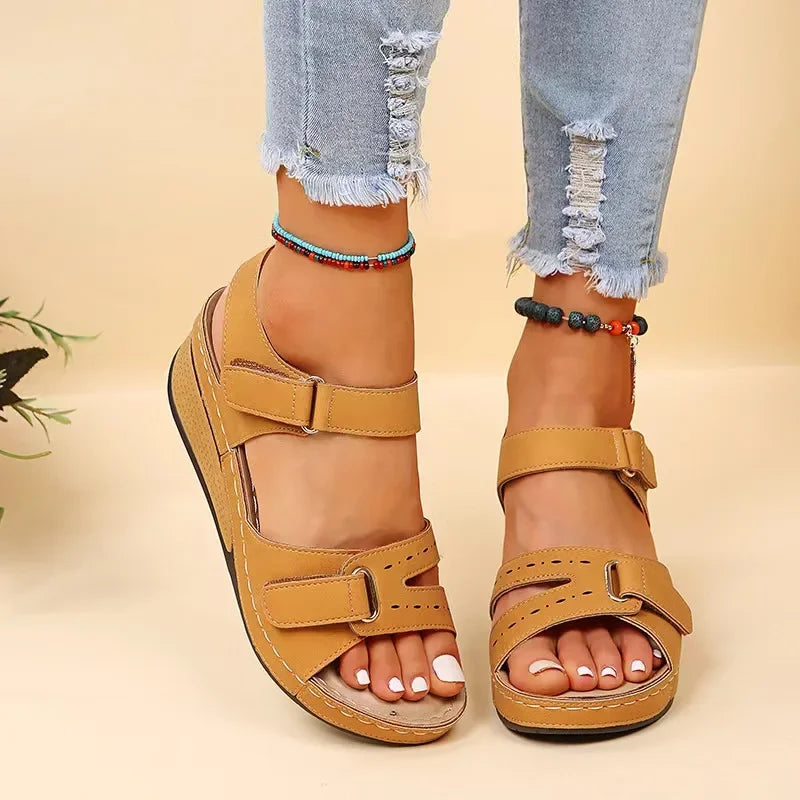 2024 New Sandals Shoes Women Soft Women's Sandals Slip on Open Toe Walking Shoes Slipper Party Footwear Female Zapatillas Muje