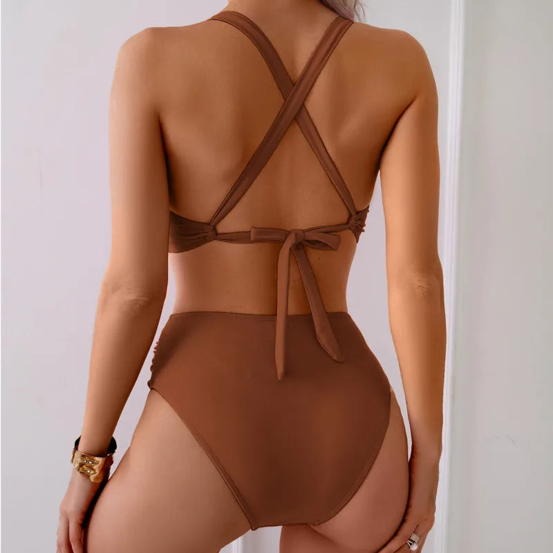New Sexy Bikinis 2025 Swimsuits Women's Swimwear Push Up Female Beach Swim Wear Bathing Suits High Waist Bikini Set Pool Bather