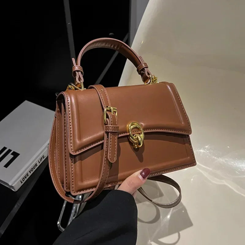 Pu Leather Shoulder Bag for Women Handbag Fashion Crossbody Bags Vintage Underarm Bag Square Satchel Сумка Женская 2025 Тренд
