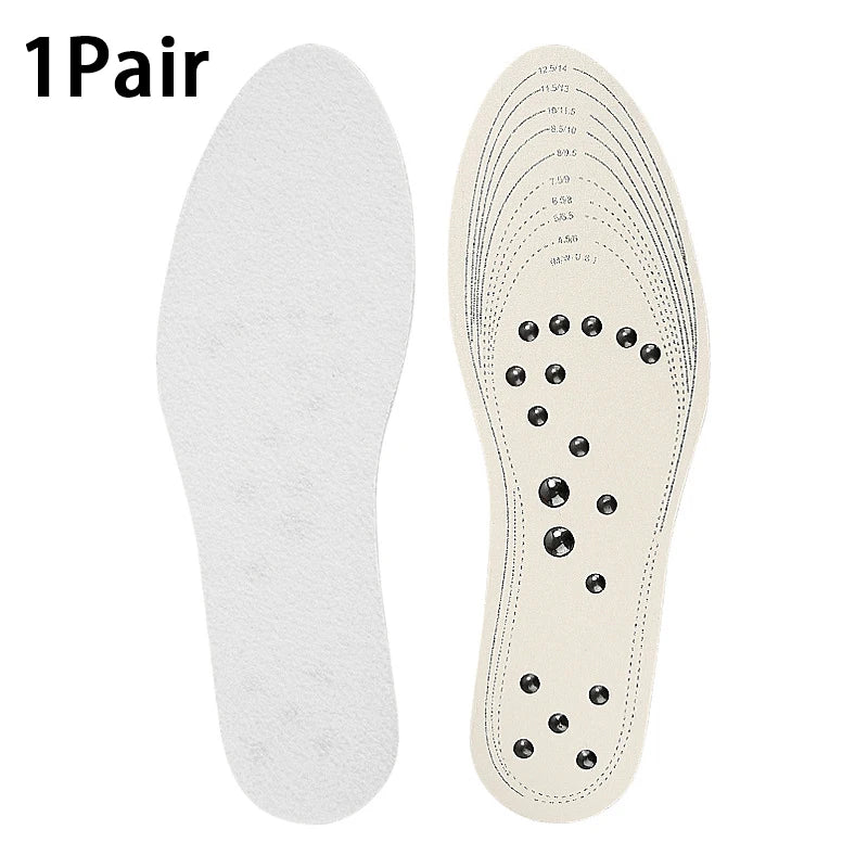1Pair Magnetic Therapy Massage Insole Foot Acupoint Massage Insole Memory Foam Sole Men women Leg Fatigue Relief Shoe Insoles