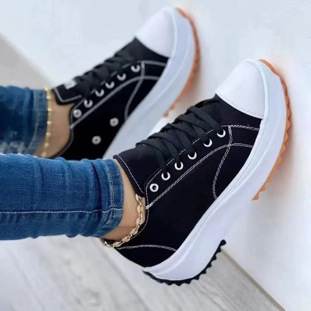 New Fashion Summer Women Casual Shoes Plus Size Sneakers for Women Platform Sport Shoes Female Lace Up Tennis Shoes Size