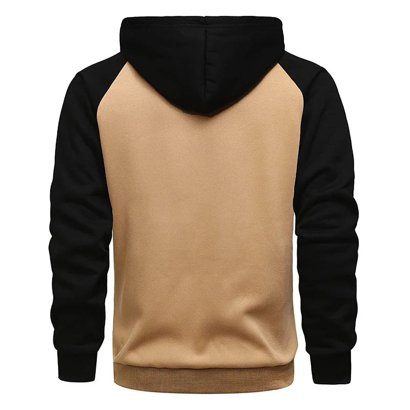 Zipper Hoodies Autumn Winter Men's New Long Sleeve Hooded Sweatshirt Fashion Casual Male Outfit Sportwear Loose Fit Clothes