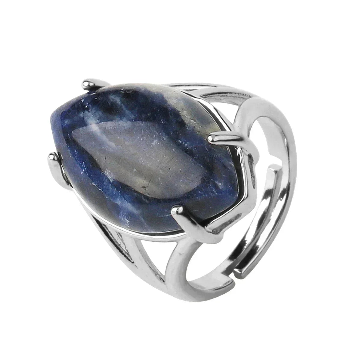 Oval Natural Stone Amethyst Ring for Boys Jewellery Women Gift Retro Boho Gothic Anillos Steampunk Style At Halloween party