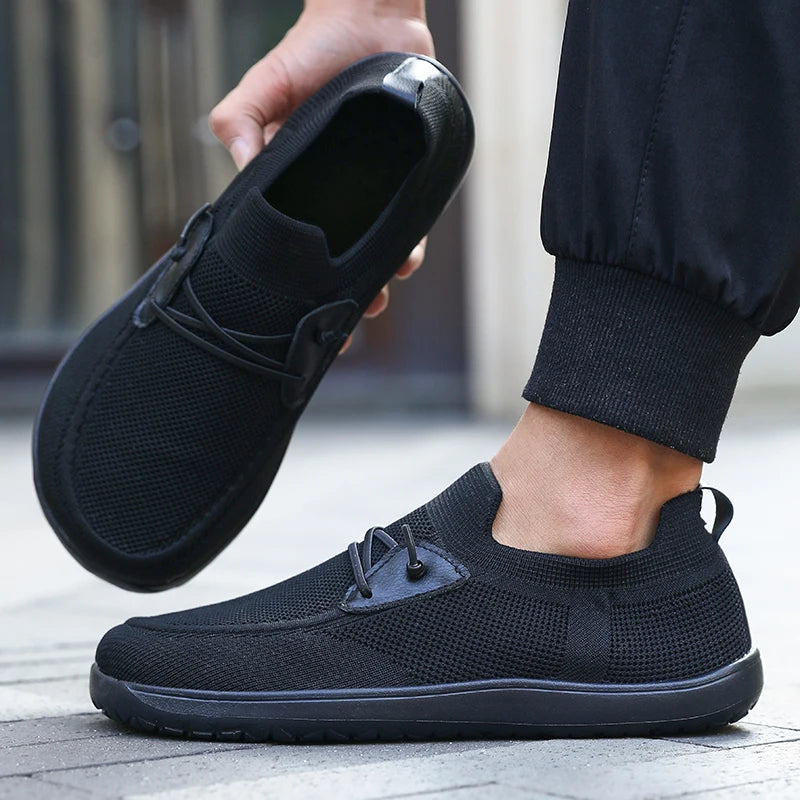Men's Wide Toe Walking Sneakers Comfortable Lightweight Casual Running Sneakers 2025 Summer Non-Slip Minimalist Walking Shoes