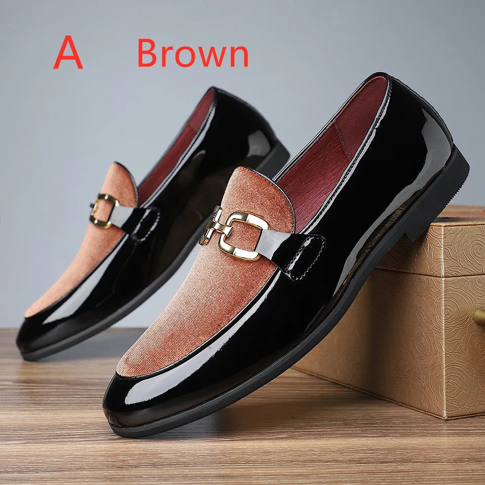 Novel Designer Suede Green Brwon Black Pointed Wedding Oxford Shoes Men Casual Loafers Formal Dress Footwear Zapatos Hombre