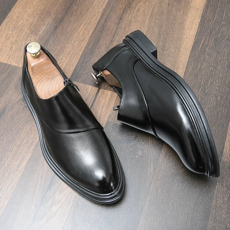 Fashion Men’s Dress Shoes High Quality Social Shoes Male Business Formal Shoes Men Loafers Leather Wedding Shoes For Man Classic