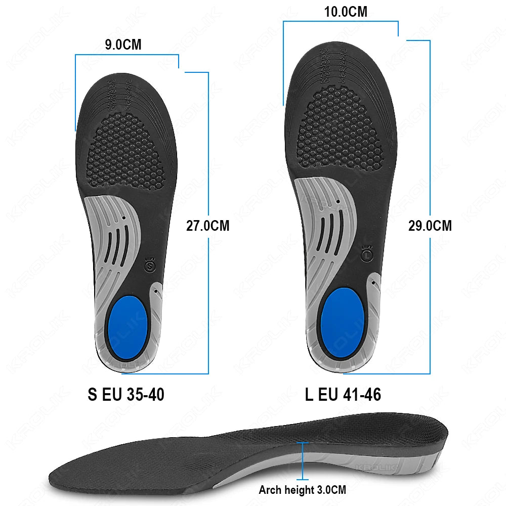 Orthotics Gel Insoles For Sneaker Orthopedic Arch Support Flat Foot Cushion Inserts Plantar fasciitis Foot Pain-relieving Unisex