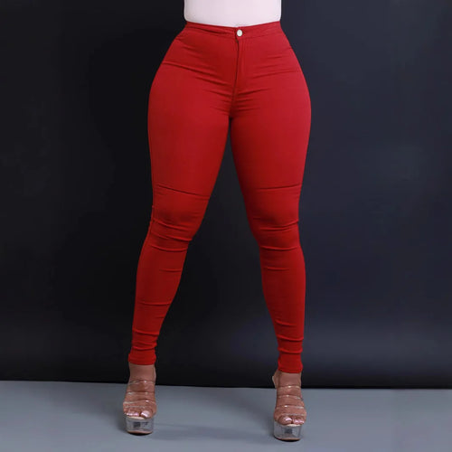 New Skinny Jeans for Spring and Summer. Available in A Variety of Colors. Women's Casual High-waisted Denim Small Leg Pants