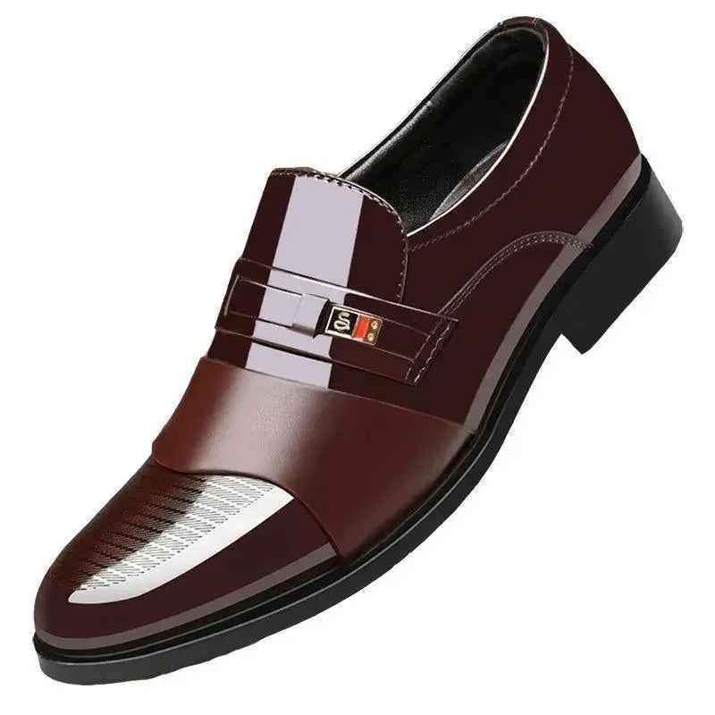 New men's formal leather Shoes Casual business non slip footwear Fashion minimalist work shoes Comfortable male flat Zapatillas