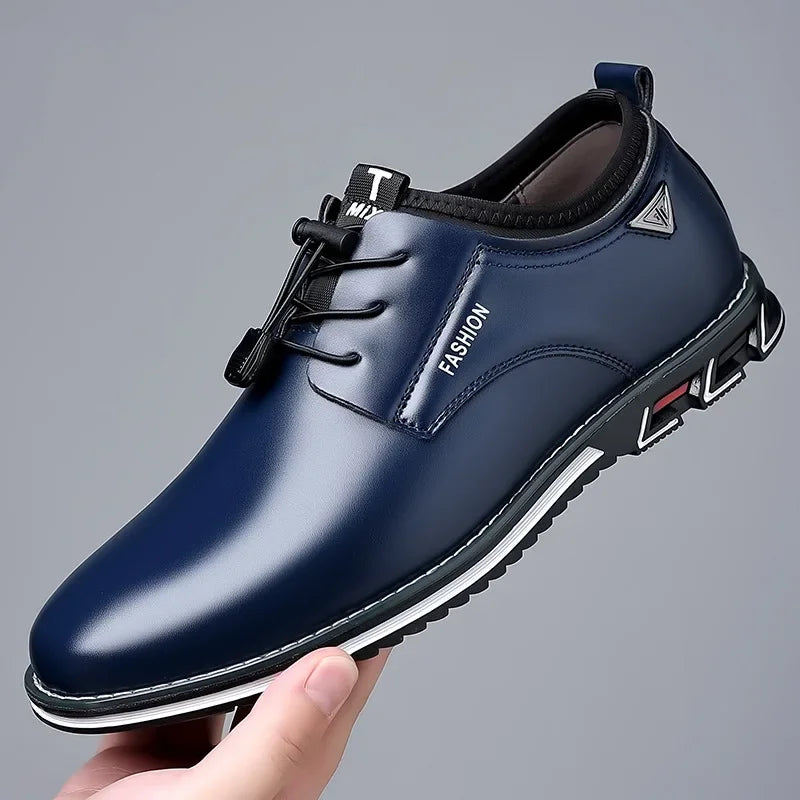 Men Casual Shoes Fashion Business Men Shoes Comfort Slip on Male Loafers Platform Leather Work Shoes Big Size 50 Chaussure Homme