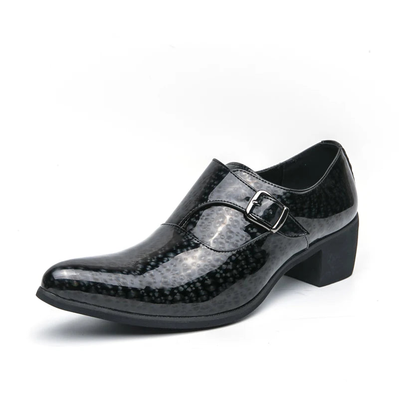 New Fashion Blue Gold Silp On Monk Strap Shoes For Men Casual Comfort Loafers Formal Dress Wedding Footwear Zapatillas Hombre