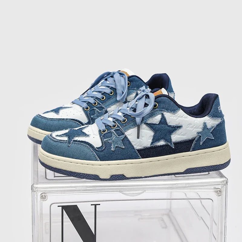2025 New men's vulcanized casual shoes Lace outdoor men's sneakers Comfortable shoes Breathable modern men's skateboarding shoes