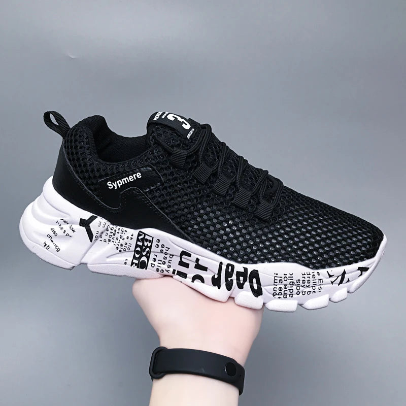 YRZL Gym Running Shoes for Men Breathable Mesh Sneakers Comfortable Slip Resistant Walking Shoes Casual Sport Athletic Footwear
