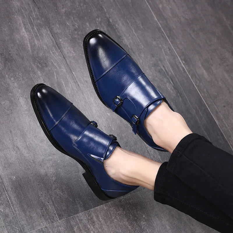 New Designer British Retro Fashion Monk Strap Oxford Shoes Moccasins Wedding Prom Homecoming Party Footwear Zapatos Hombre
