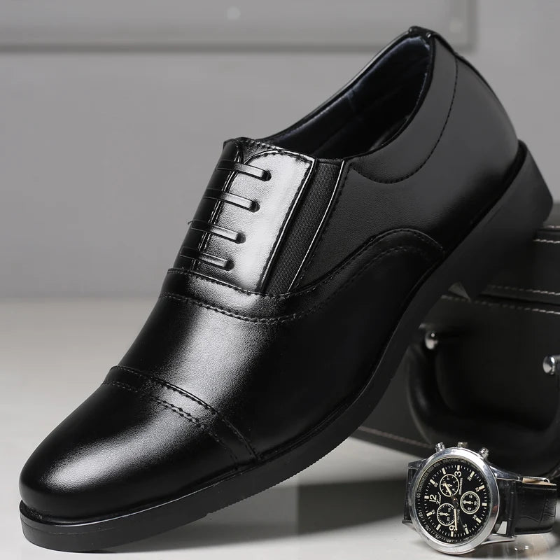 High Quality Formal Business Men Dress Shoes Breathable Leather Men Casual Shoes Italian Luxury Brand Non-slip Men Driving Shoes