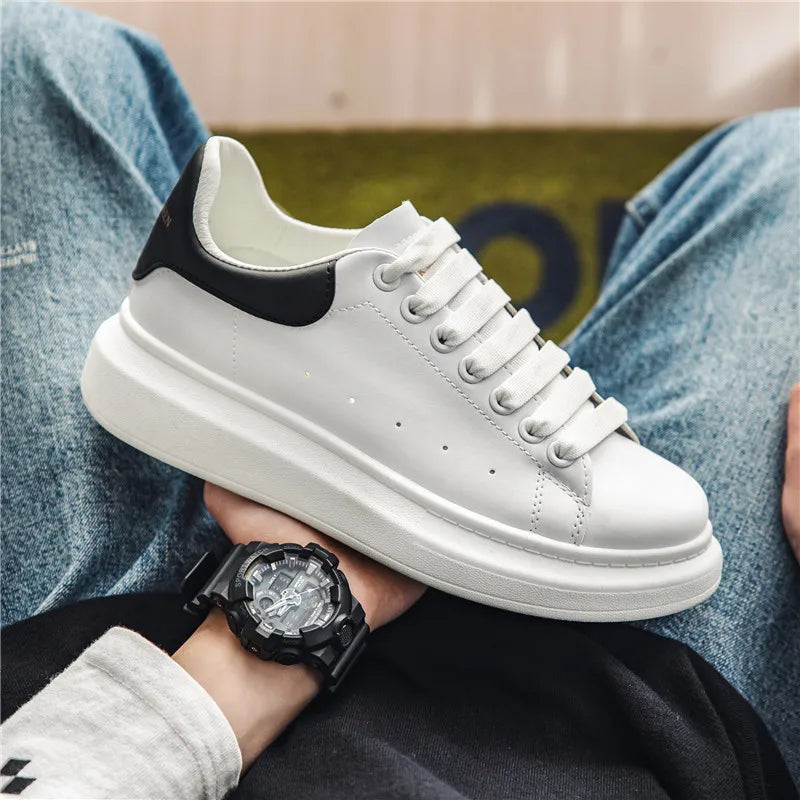 Spring New McQueen White Sneakers for Men and Women Couples Shoes2025Summer Breathable Season Comfortable Sneaker