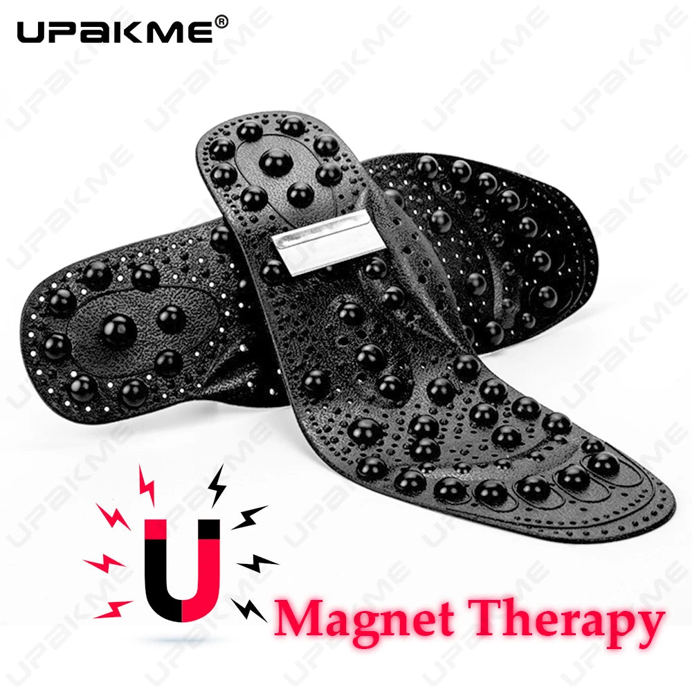 1 Pair Magnetic Therapy Insoles Enhanced Upgrade 68 Magnets Advanced Foot Acupressure Shoes Pads Massage Slimming Insoles Unisex