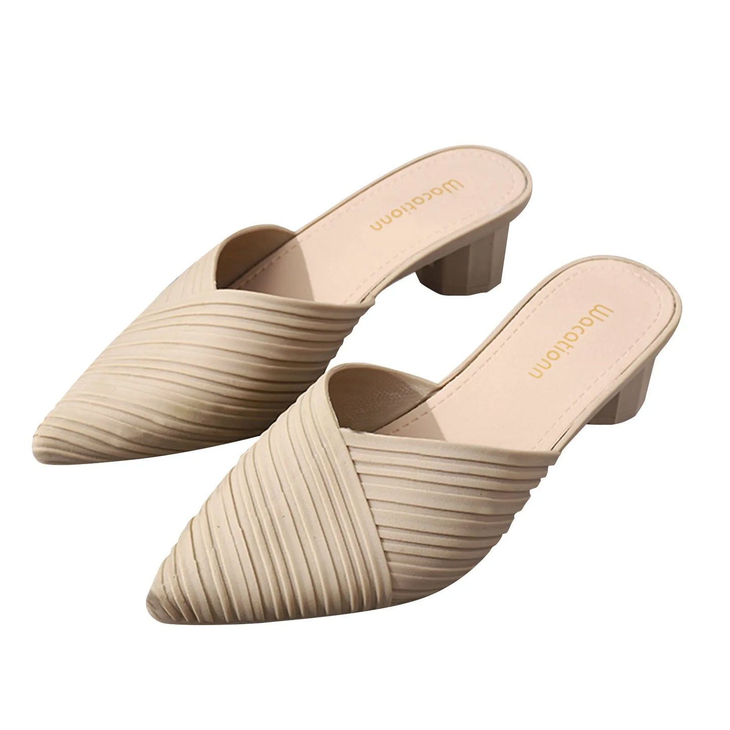 Women'S Summer Pointed Toe Sandals Low Heeled Sandals Women'S Summer Casual Fashion Sandals Anti-Odor And Non-Slip