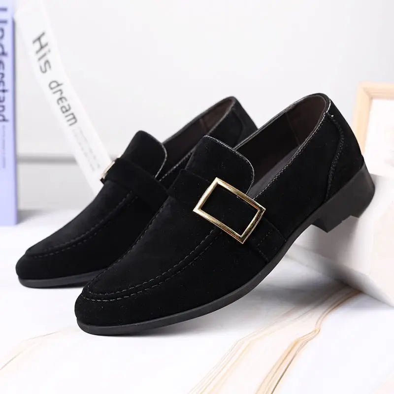 Casual Business Dress Shoes Man Pointed Toe Social Shoe for Men Suede Office Footwear High Quality Fashion 2024 Style New Party
