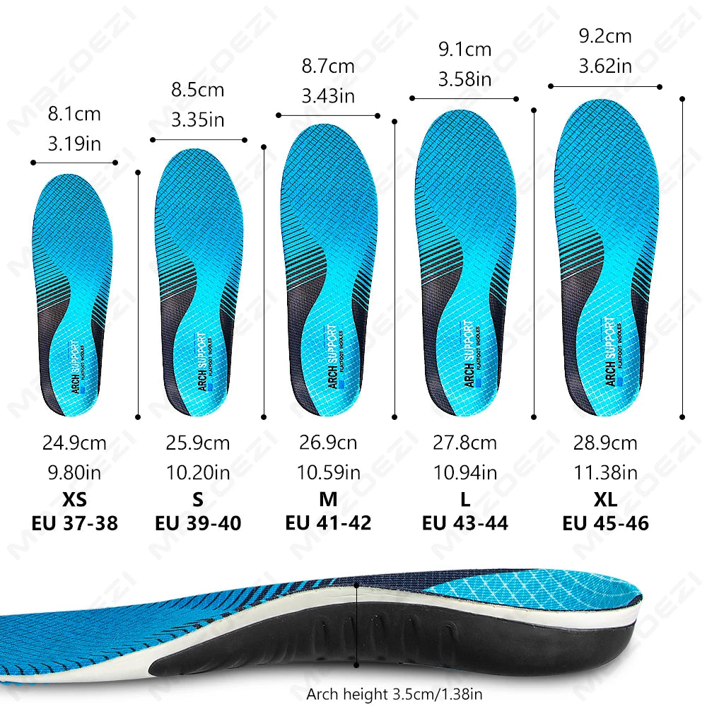 Orthopedic Insoles for Feet Sport Shock-absorbing Insole for Shoes Arch Support Plantar Fasciitis Templates Pads Men Women Sole