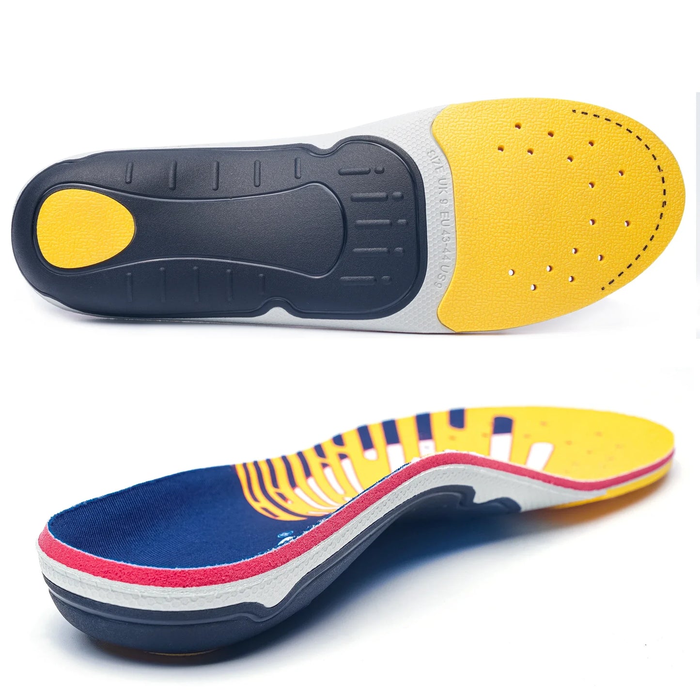 220lbs+ Plantar Fasciitis Orthopedic Sport Insole High Arch Support Men Women Sole, Flat Feet Pain Relief Orthotic Shoe Insert