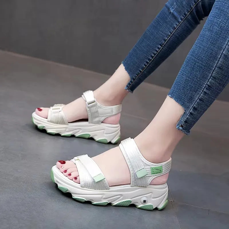 Sandals Women Shoes New Summer Sports Daddy Fashion Casual Non-Slip Platform non-slip Beach Shoes Sandalias