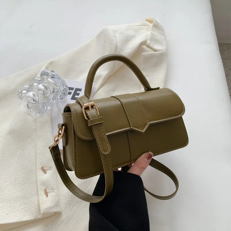 Pu Leather Shoulder Bag for Women Handbag Fashion Crossbody Bags Vintage Underarm Bag Square Satchel Сумка Женская 2025 Тренд