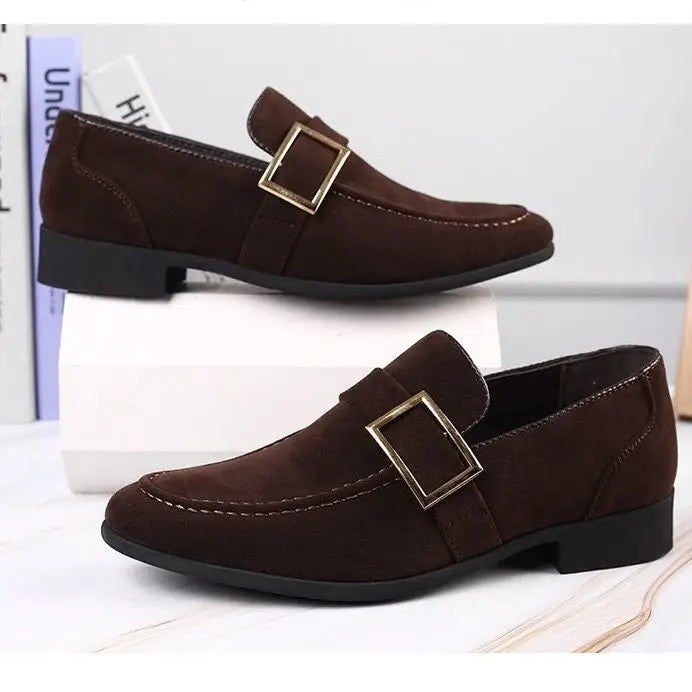 Casual Business Dress Shoes Man Pointed Toe Social Shoe for Men Suede Office Footwear High Quality Fashion 2024 Style New Party