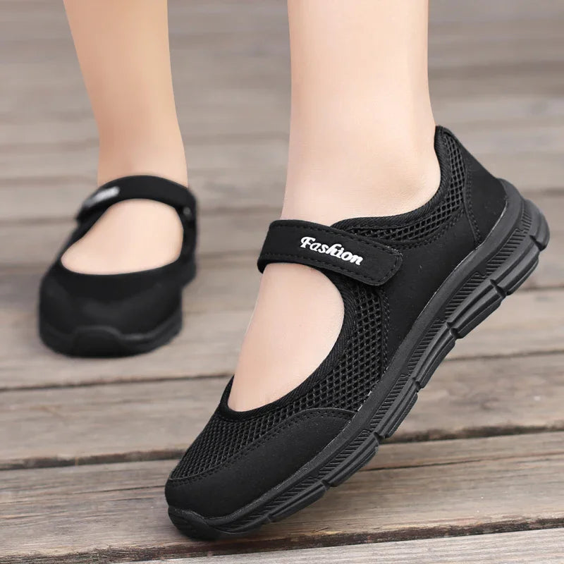 Summer Women Casual Shoes Soft Portable Sneakers Walking Shoes Flat Soles for Women Breathable Slip on Shoes