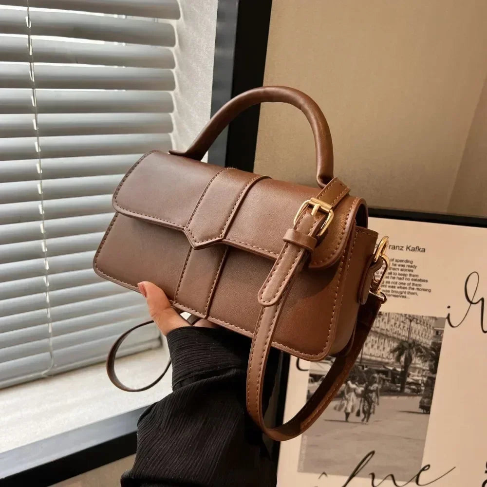 Pu Leather Shoulder Bag for Women Handbag Fashion Crossbody Bags Vintage Underarm Bag Square Satchel Сумка Женская 2025 Тренд