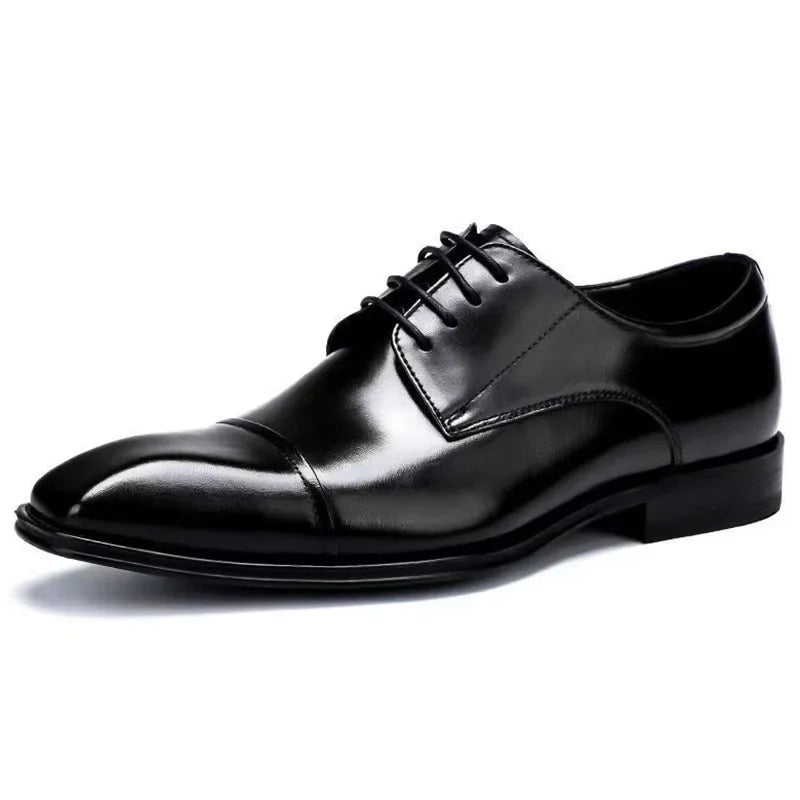 Business Formal Black Leather Shoes Men Fashion Casual Formal Shoes Classic Italian Formal Leather Casual Shoes