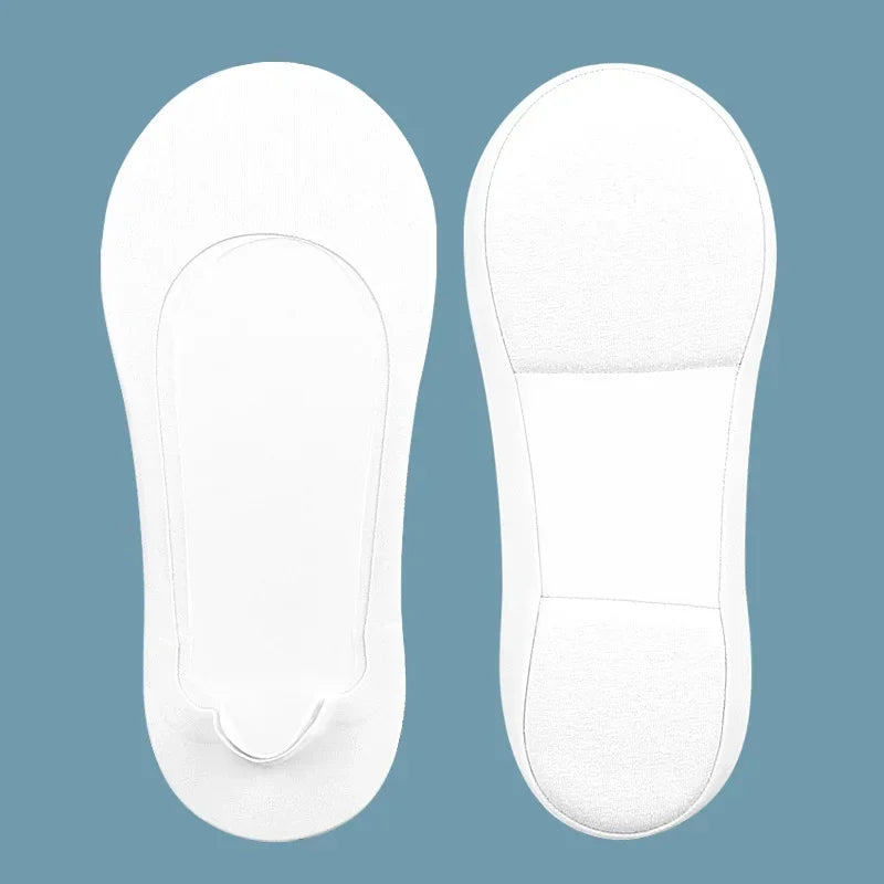 1/2/4 Pairs Women Boat Sock Plantar Fasciitis Shoes Insoles Socks Feet Shock Absorbing Shoe Sole Invisible Non slip Shoe pads