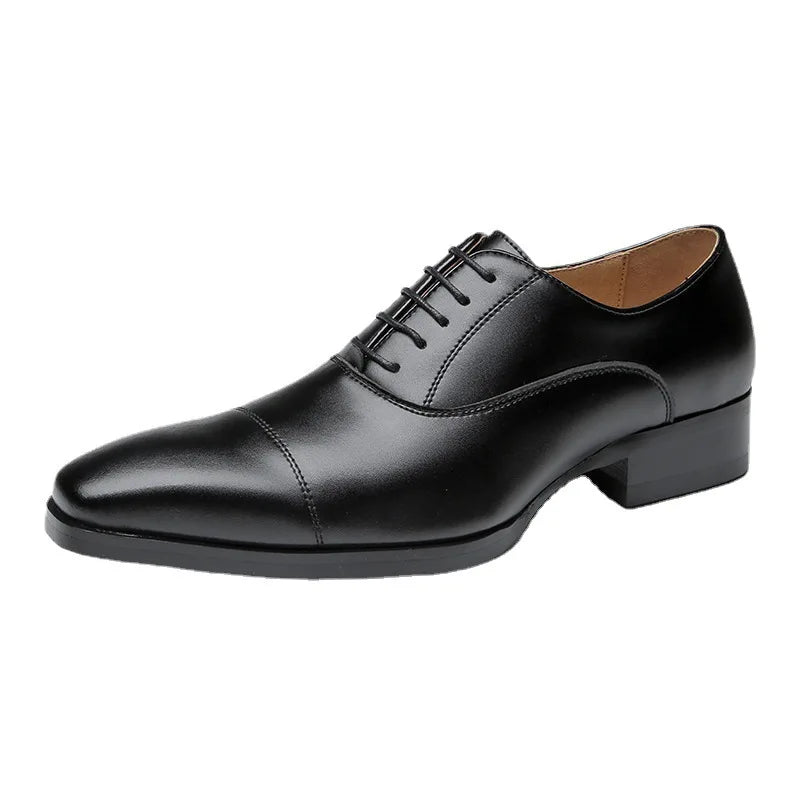 Genuine Leather Mens Dress Shoes Black Formal Social Shoe Male Business Wedding Derby for Man Luxury Italian Oxford Loafers 2024