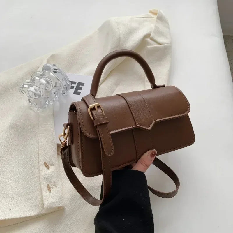 Pu Leather Shoulder Bag for Women Handbag Fashion Crossbody Bags Vintage Underarm Bag Square Satchel Сумка Женская 2025 Тренд
