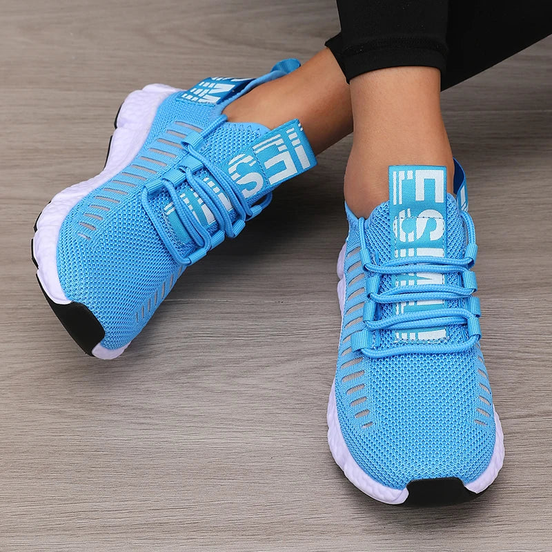 Women's Platform Sports Shoes with Fashionable Trendy Design Breathable Comfortable Shoes Outdoor Hiking Walking Casual Shoes