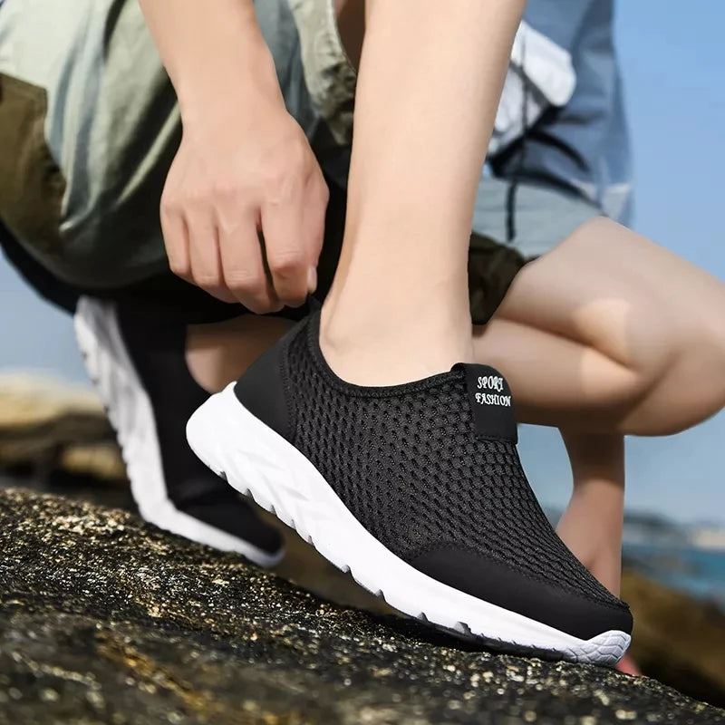 Summer Soft Loafers Lazy Shoes Lightweight Mesh Couple Outdoor Sports Shoes