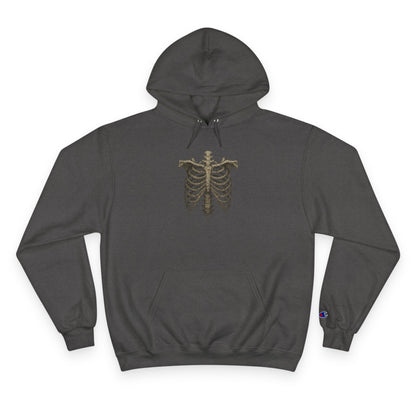 Cracked Skeleton Ribcage Shirt Vintage Distressed  Hoodies