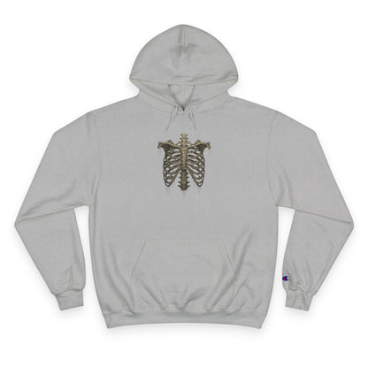 Cracked Skeleton Ribcage Shirt Vintage Distressed  Hoodies