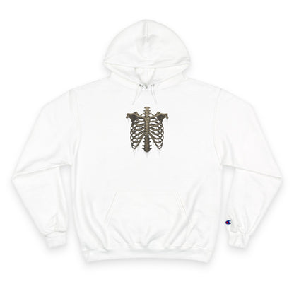 Cracked Skeleton Ribcage Shirt Vintage Distressed  Hoodies